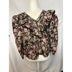 ST. ROCHE Boho Hatfield Top in Belladonna Print Flowers Size 2